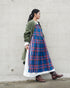 <販売開始 9月19日 金曜日 21:00 〜> INDIGO Tartan Apron Dress / Red・Blue